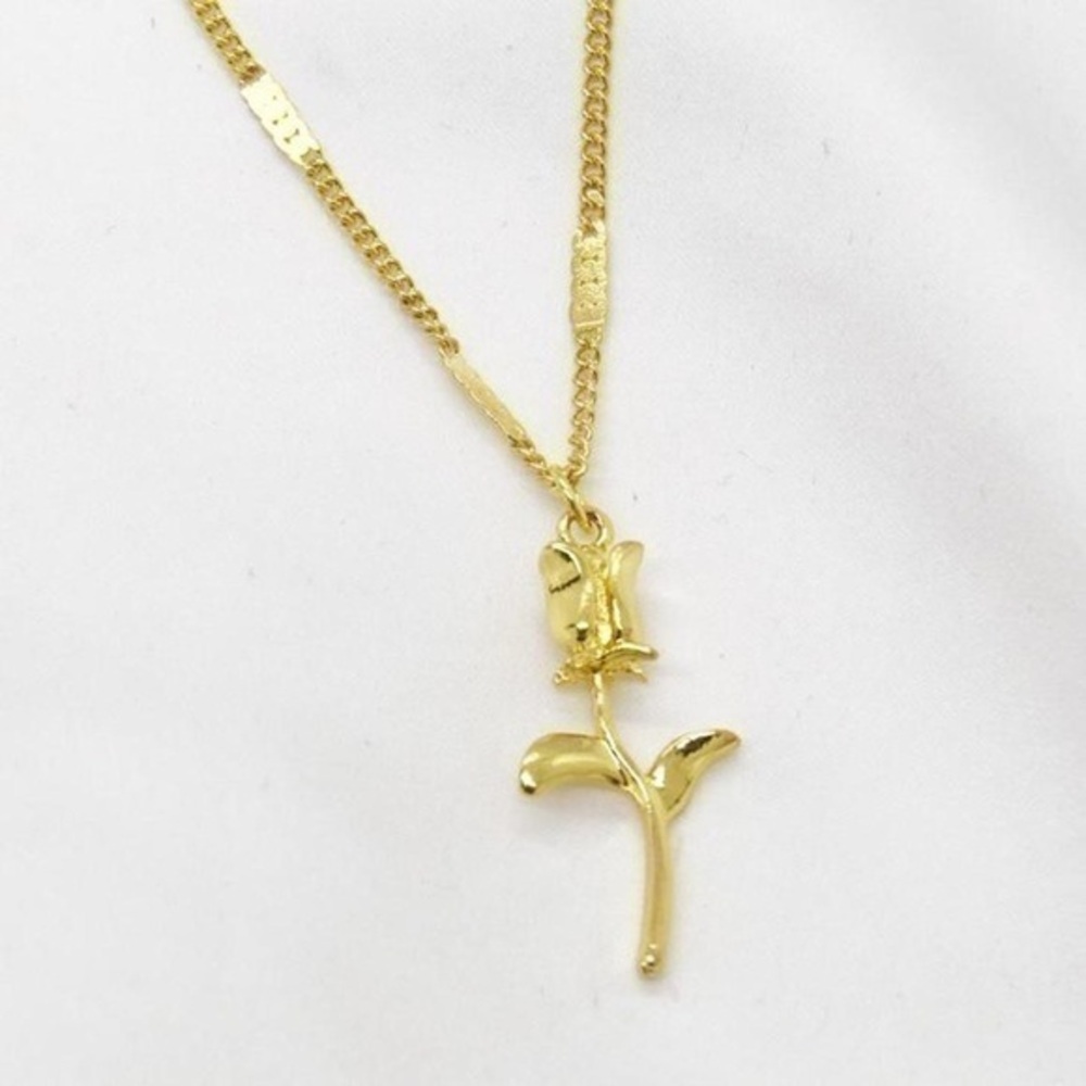Gold Rose Necklace